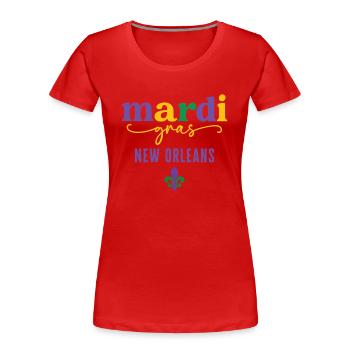 Mardi Gras New Orleans - Frauen Premium Bio T-Shirt -  - Vorne - Mia (176cm)