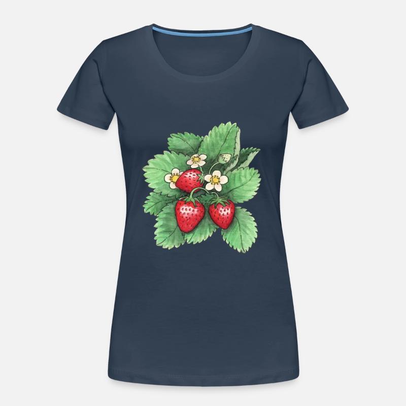 Erdbeeren Frauen Premium Bio T-Shirt