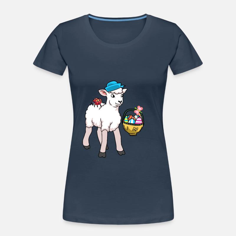 80s 90s Lamb Lambs Sheep Sheep Easter Women's Premium Organic T-Shirt