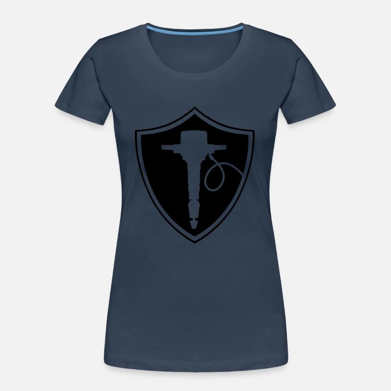 presslufthammer_schild Frauen Premium Bio T-Shirt