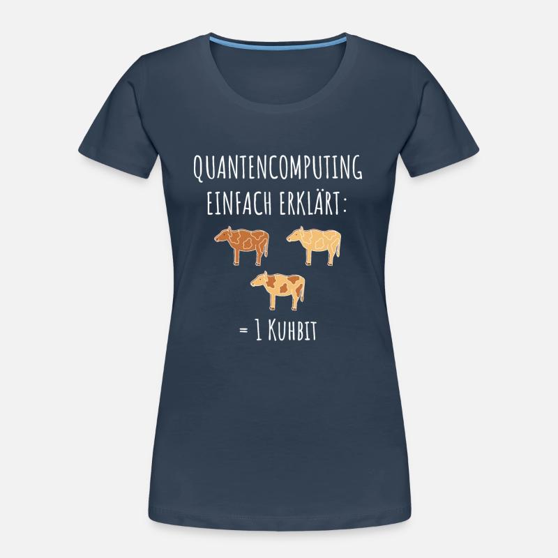 Quantencomputing mit Kühen Lustig Geschenk Kuhbit Frauen Premium Bio T-Shirt