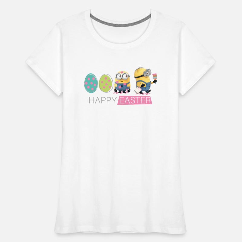 Minions With Easter Eggs Happy Easter Women's Premium Organic T-Shirt