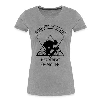 Rennrad - Frauen Premium Bio T-Shirt -  - Vorne - Mia (176cm)