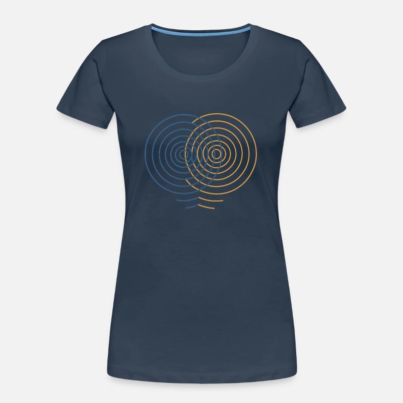 Interférence concentrique – Conception physique T-shirt bio Premium Femme