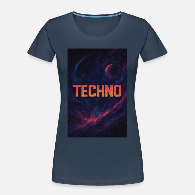 Futuristic Space Techno Design Women's Premium Organic T-Shirt