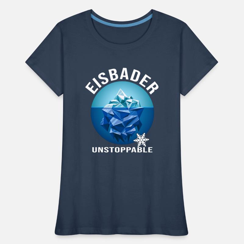 Eisbader Winterschwimmen Eisbad "Eisberg" Eisloch Frauen Premium Bio T-Shirt