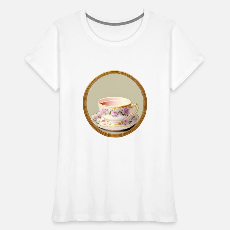 Eine Tasse Tee oder Kaffee? Frauen Premium Bio T-Shirt