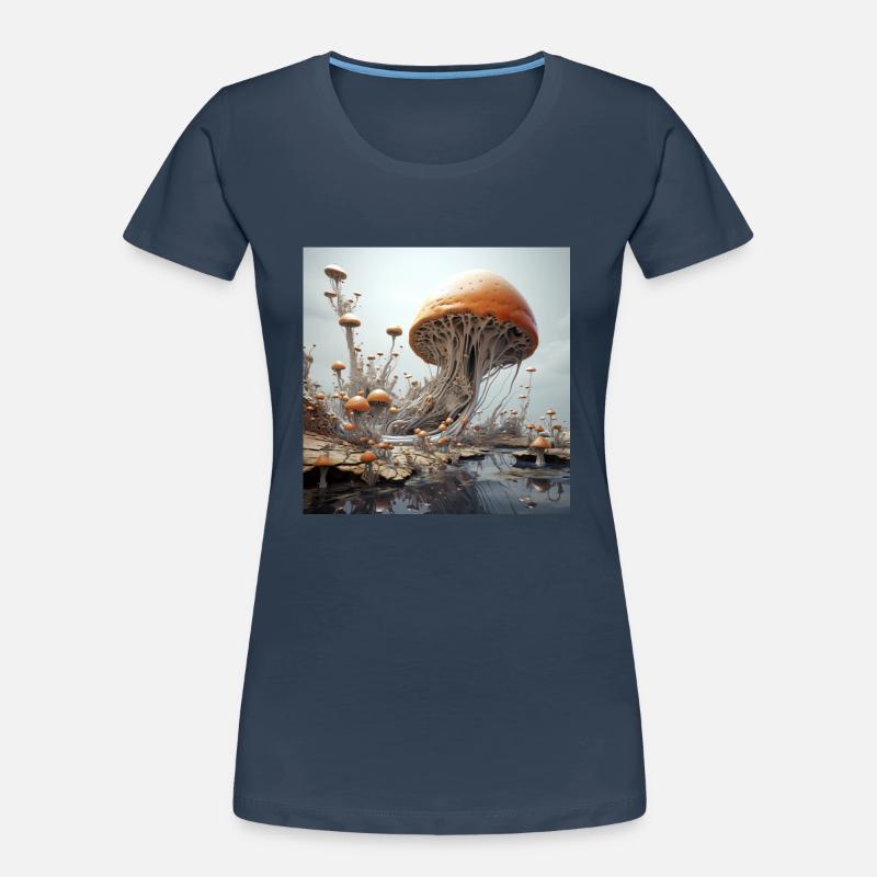 melting mandelbulb 3d vector sceleton Frauen Premium Bio T-Shirt