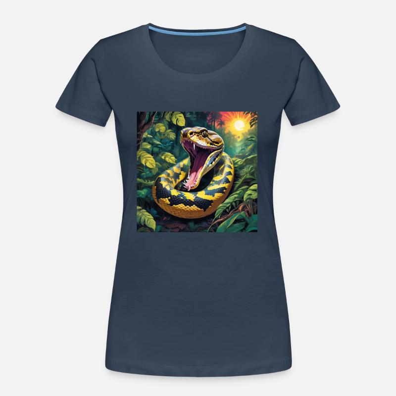 Serpent python T-shirt bio Premium Femme