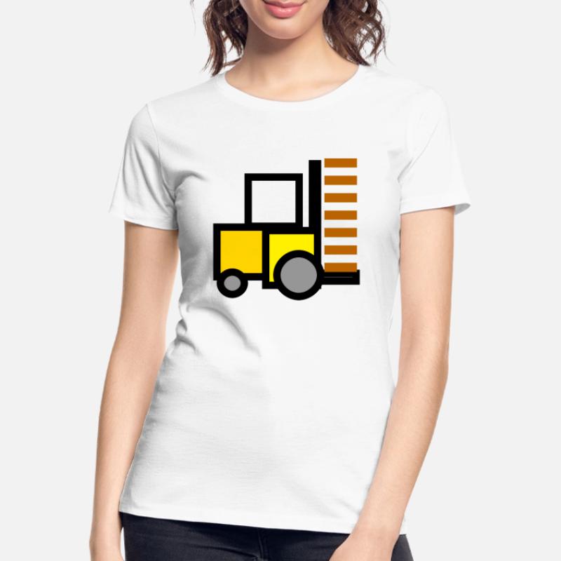 forklift fork lift truck stacker pallet pallet Women's Premium Organic T-Shirt