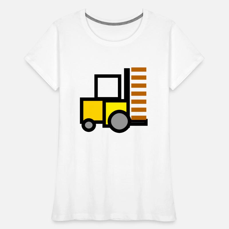 forklift fork lift truck stacker pallet pallet Women's Premium Organic T-Shirt