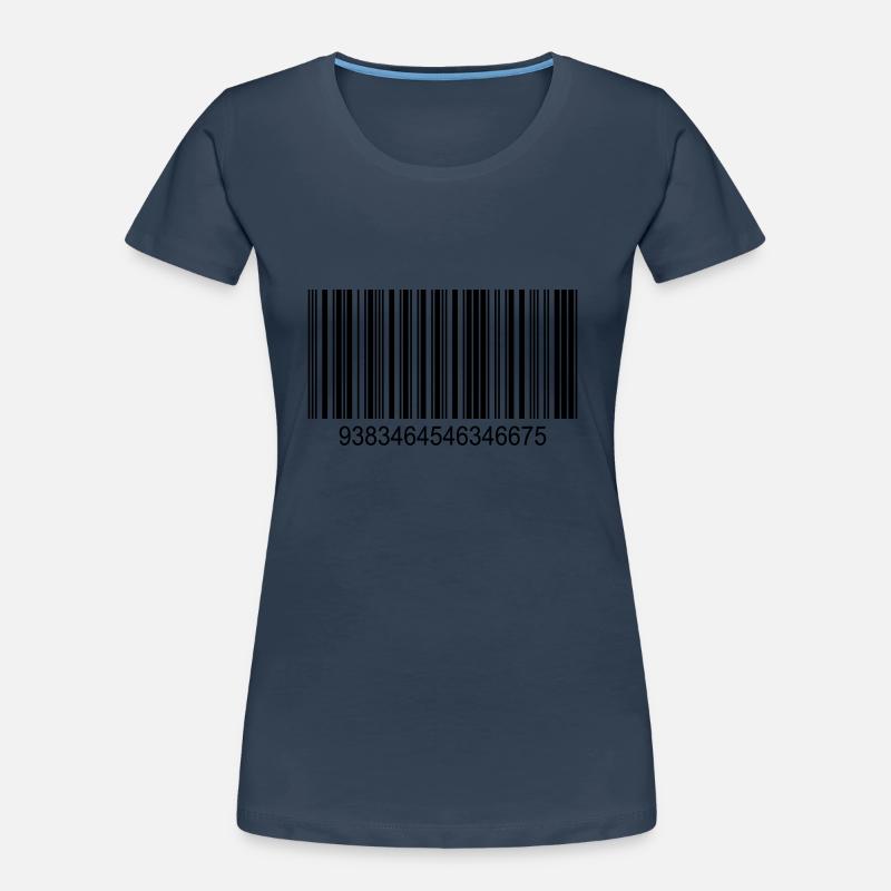 Code barres / code-barres en noir avec des chiffres T-shirt bio Premium Femme
