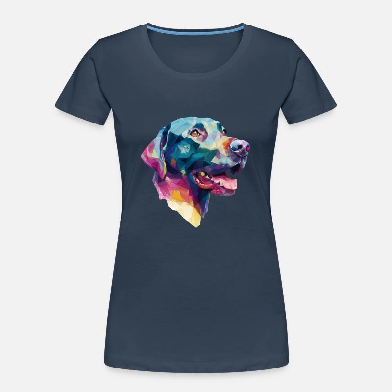 Conception Low Poly Labrador Retriever T-shirt bio Premium Femme