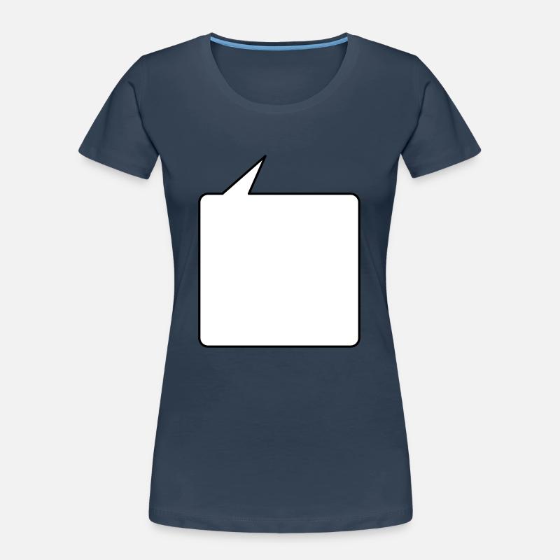 Sprechblase eckig mittel 2c Frauen Premium Bio T-Shirt