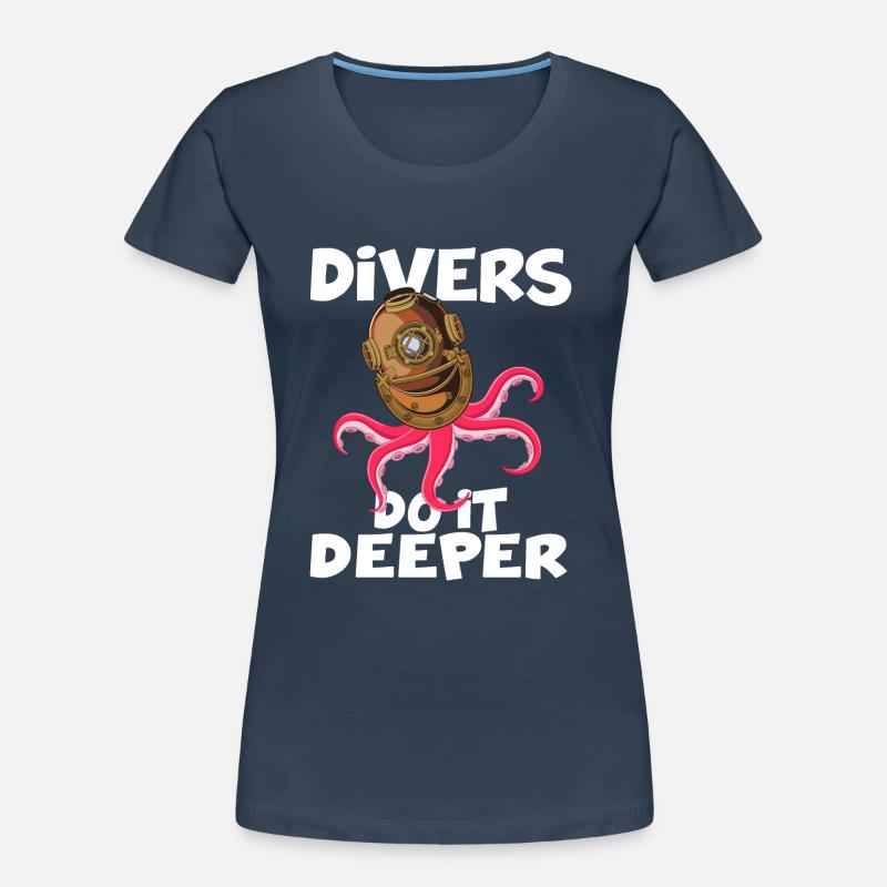 diver dives divers do it deeper Women's Premium Organic T-Shirt