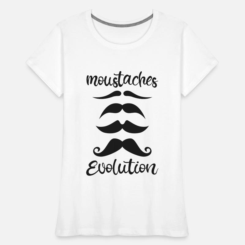 Schnurrbart Evolution Frauen Premium Bio T-Shirt