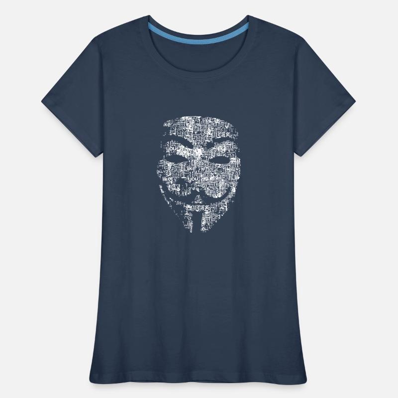 Anonymus hacker mask Women's Premium Organic T-Shirt