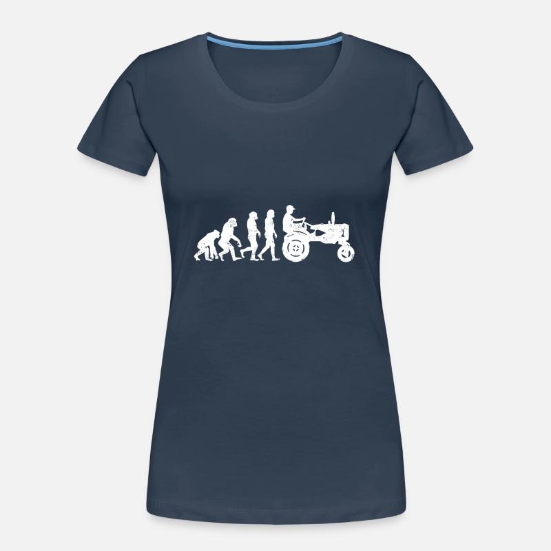 Traktor Evolution bauer landwirt geschenk acker Frauen Premium Bio T-Shirt