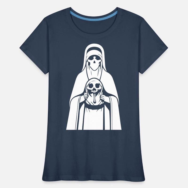Explore the Unknown with Intriguing Horror Nun, S Women's Premium Organic T-Shirt