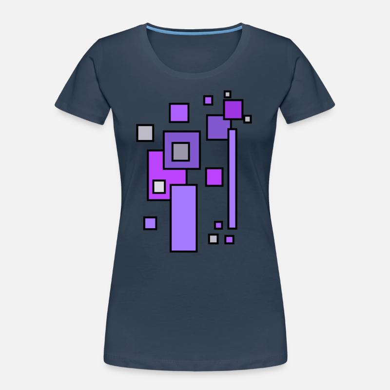 Architecture Building Blocks Pattern - LAVENDER T-shirt bio Premium Femme