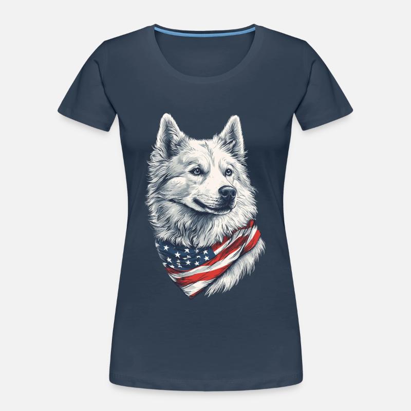 Samojede Frauen Premium Bio T-Shirt