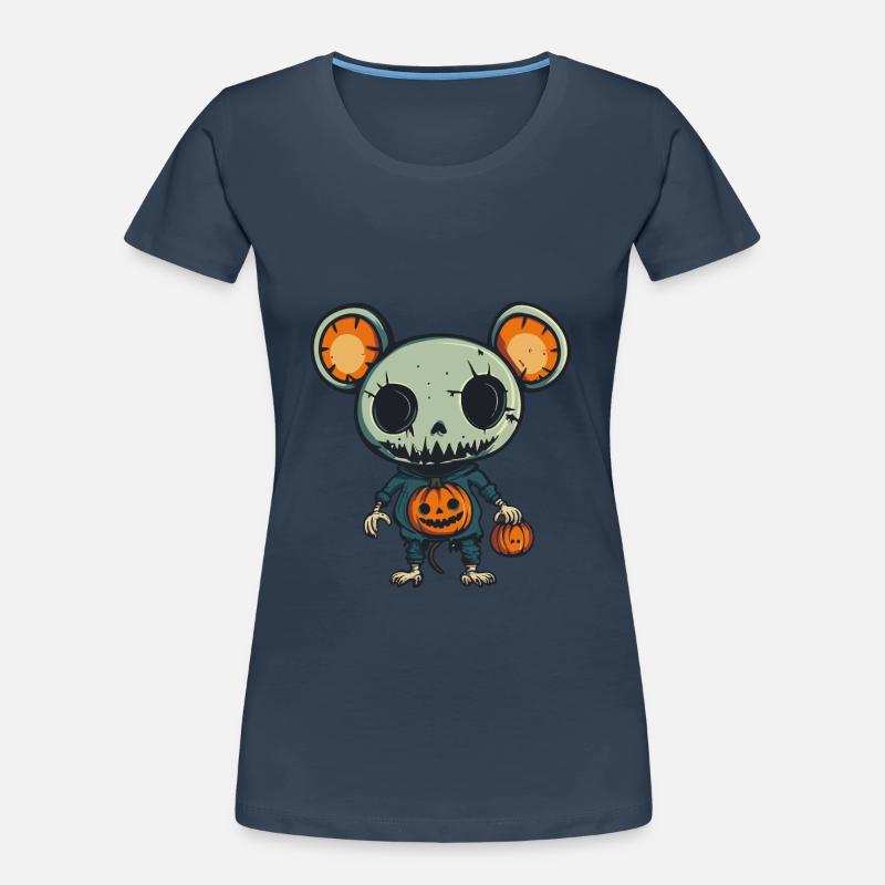 Mouse Halloween Comic Funny Women's Premium Organic T-Shirt