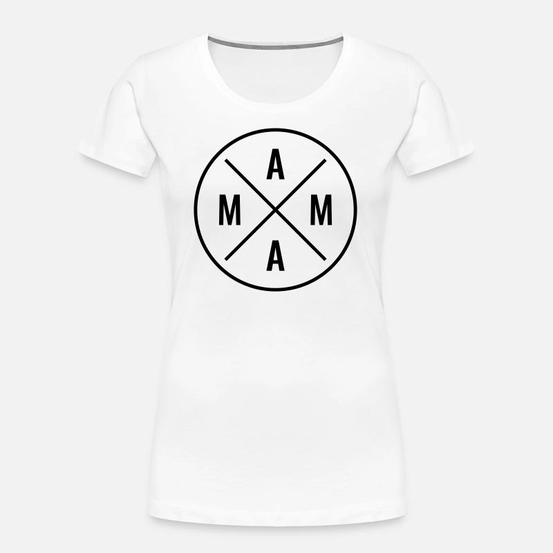 MAMA Mutter Muttertag Weihnachten Geburtstag Mama - Frauen Premium Bio T-Shirt - Weiß