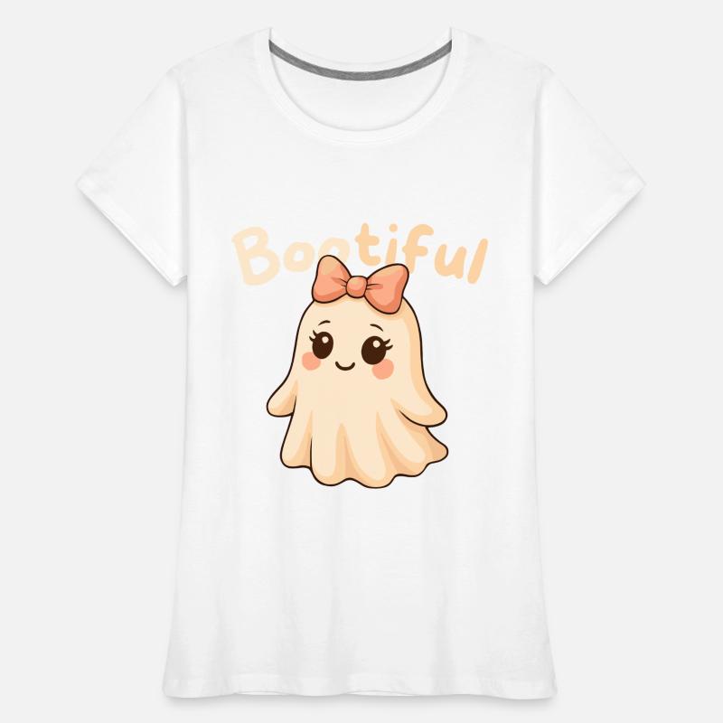 Bootiful Mignon fantôme avec arc T-shirt bio Premium Femme