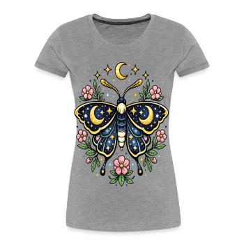 Celestial Butterfly Moon Flowers Stars - Women's Premium Organic T-Shirt -  - Front - Mia (176cm)
