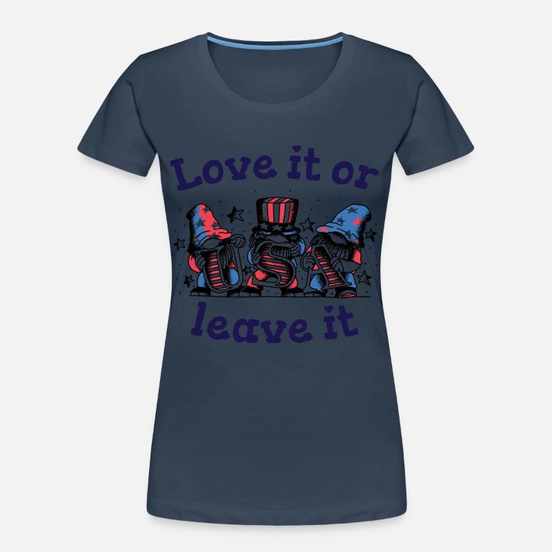 Liebe es oder lass es USA Flagge Amerika Frauen Premium Bio T-Shirt