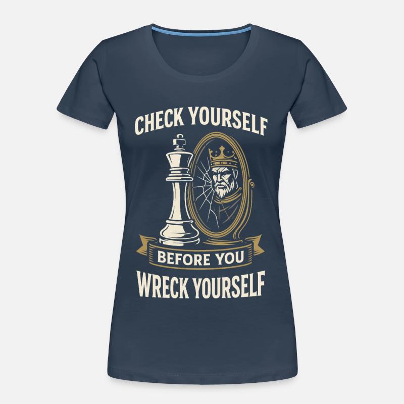 chess player board check yourself, Women's Premium Organic T-Shirt