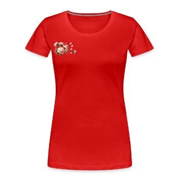 Pivoines roses romantiques - T-shirt bio Premium Femme -  - Devant - Mia (176cm)