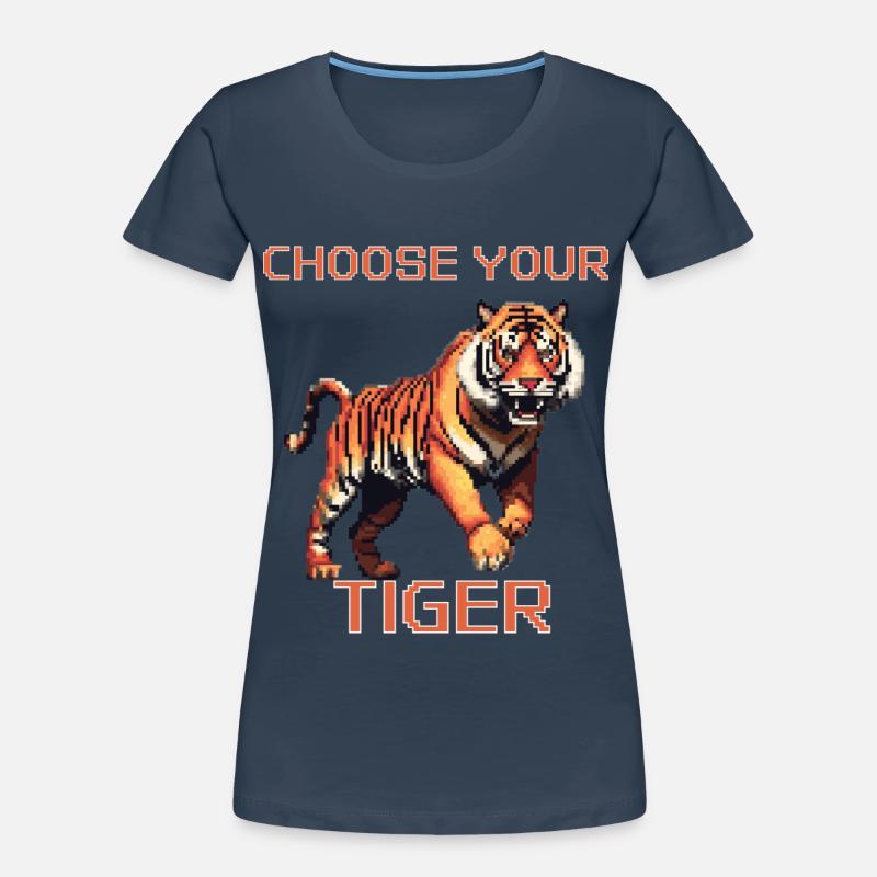 Wählen Sie Ihren Tiger | 8bit Tiger Abenteuer Frauen Premium Bio T-Shirt