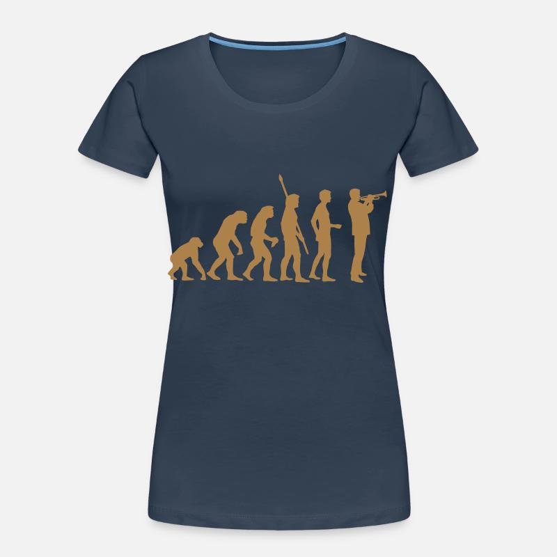 evolution_trompeter Frauen Premium Bio T-Shirt