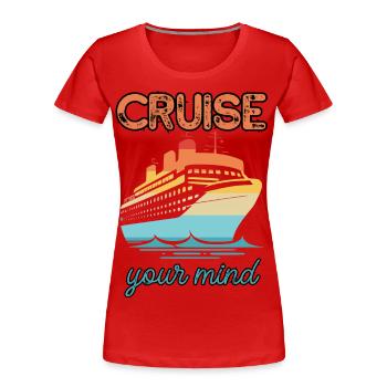 Kreuzfahrt mit dem Verstand | Fans von Kreuzfahrten - Frauen Premium Bio T-Shirt -  - Vorne - Mia (176cm)