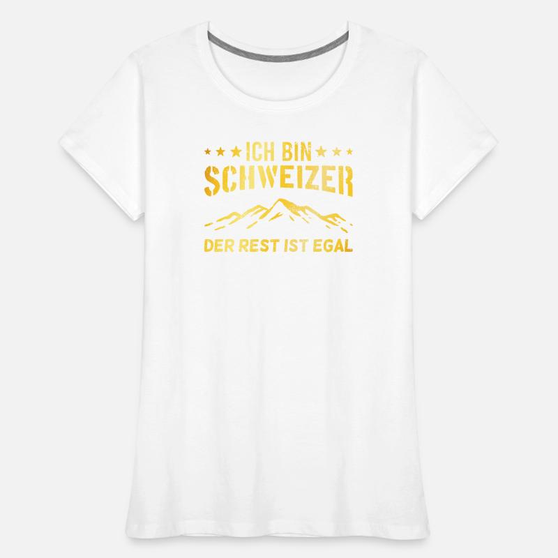 stolzer Schweizer Spruch Frauen Premium Bio T-Shirt