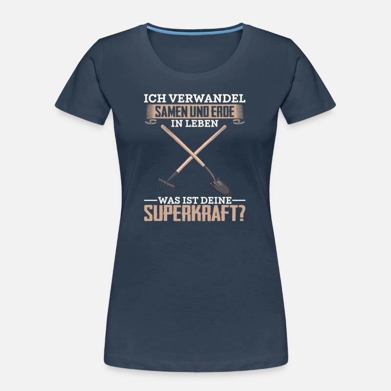 Gärtner lustiger Spruch Garten Samen Erde Gartenge Frauen Premium Bio T-Shirt