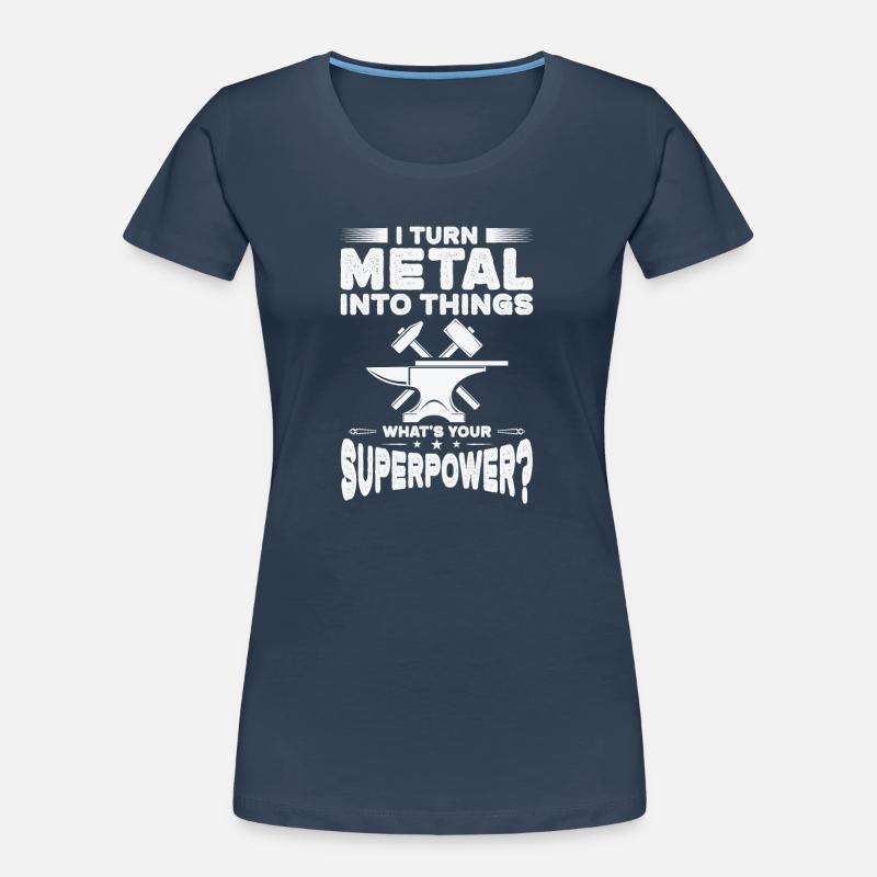 Forgeron Maréchal-ferrant Enclume Fer Forgé T-shirt bio Premium Femme