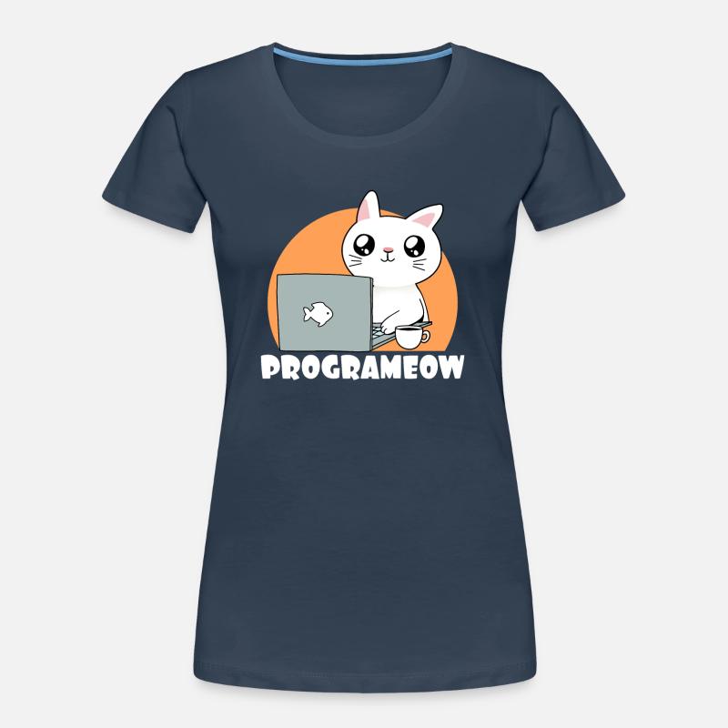 Cute Programeow I Are Programmer Programming Frauen Premium Bio T-Shirt