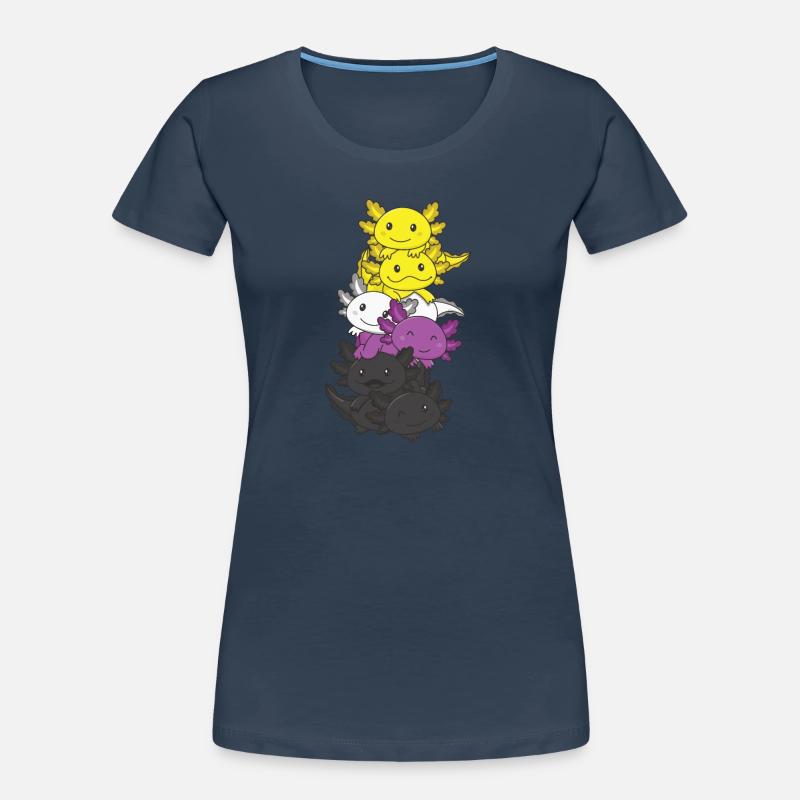 Nonbinary Flag Non Binary Pride LGBTQ Axolotl Women's Premium Organic T-Shirt