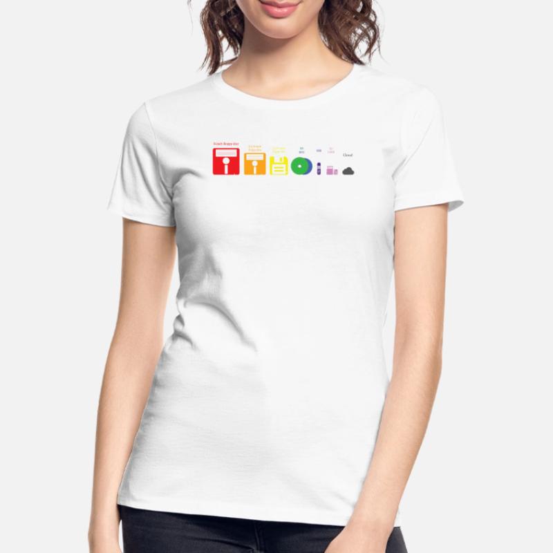 Evolution Speichermedium Disc USB Cloud Frauen Premium Bio T-Shirt