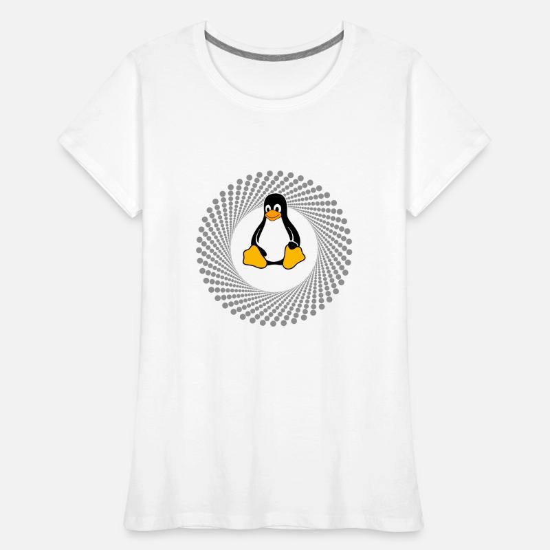 Pingouin pc Computer Nerd sysadmin programme geek T-shirt bio Premium Femme