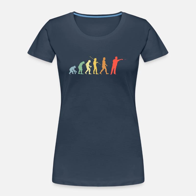 Dart Evolution Retro Darts Darts Player Women's Premium Organic T-Shirt