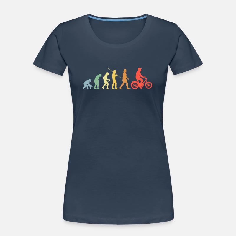 Cyclomoteur Evolution Rétro Cyclomoteur Cyclomoteur Rider T-shirt bio Premium Femme