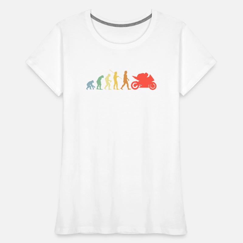 Racing Machine Evolution Retro Motorcycle Gift Women's Premium Organic T-Shirt