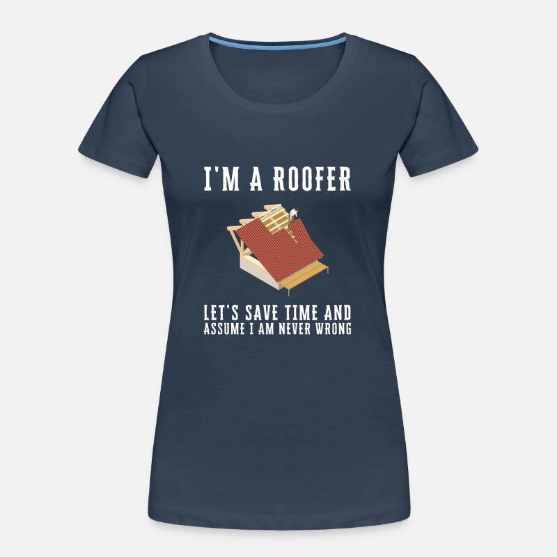 Roofer Roofing Contractor Construction Worker Frauen Premium Bio T-Shirt