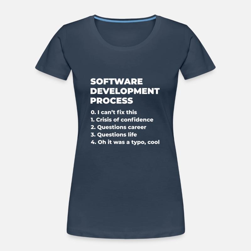 Software Development Process Programmer Coder Nerd Frauen Premium Bio T-Shirt