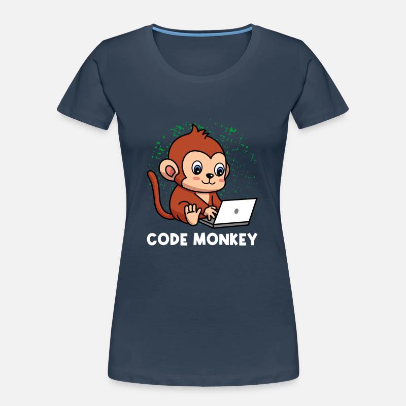 Code Monkey Programming Coder Computer Geek Develo Frauen Premium Bio T-Shirt
