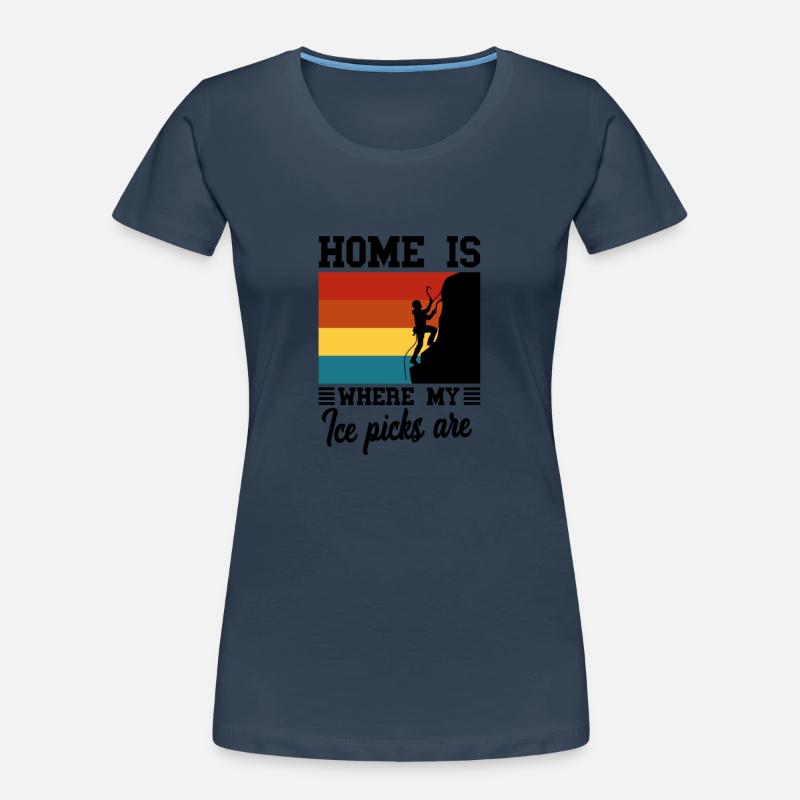 Eiskletterer Eisklettern Sportler Eis Klettern Frauen Premium Bio T-Shirt