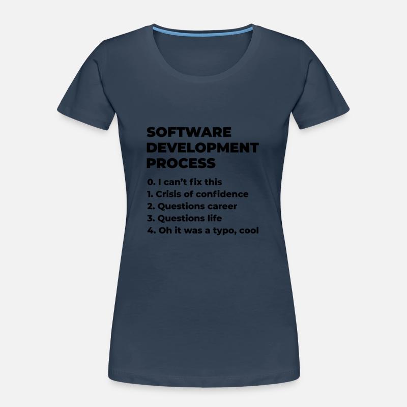 Software Development Process Programmer Coder Nerd Frauen Premium Bio T-Shirt